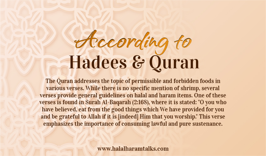 Quran Verse or Hadith Referring to Shrimp Halal or Haram